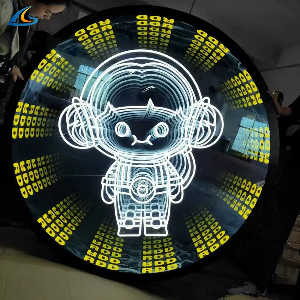 Outdoor Store Front Building Luminous Characters Led Retail Abyss Mirror Infinite Sign 3d Led Channel Letter Sign