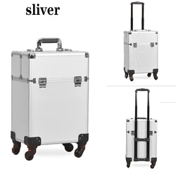 Wholesale Beauty Case High quality large cosmetic box Customized Luggage Rolling Professional Makeup Case With Mirror Legs