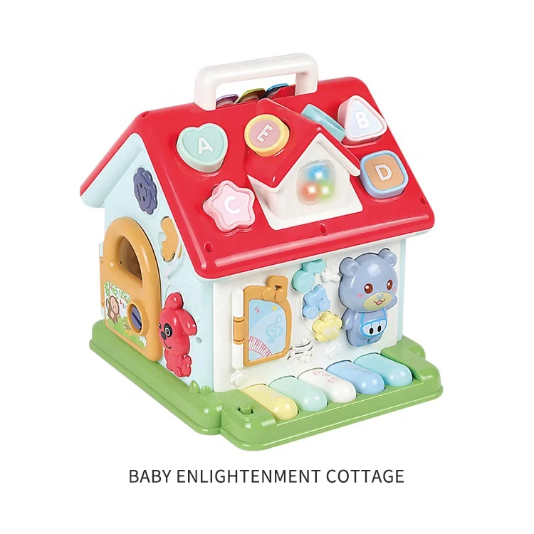 Infant Education Puzzle House Knock Piano Keyboard Electronic Organ Music Musical Instrument Toys For Kids