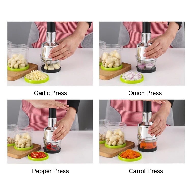 Multifunctional Manual  Cutter Mini Handheld Chili Garlic Carrots Press Crusher Blooming Onion Slicer Vegetable Chopper