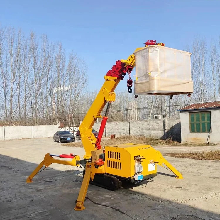 The crawler spider crane that can lift 10 tons is suitable for indoor and outdoor operations at heights