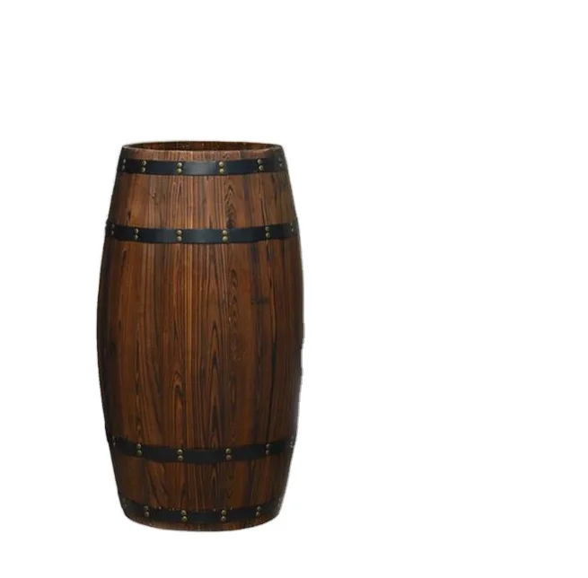 Decorative pine barrel customized charring wooden barrel for decoration