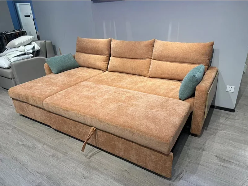 Modern Multifunctional L shape sofa turns to bed Living Room Furniture Folding Portable 3 in 1 Sofa Bed With Storage For Sale