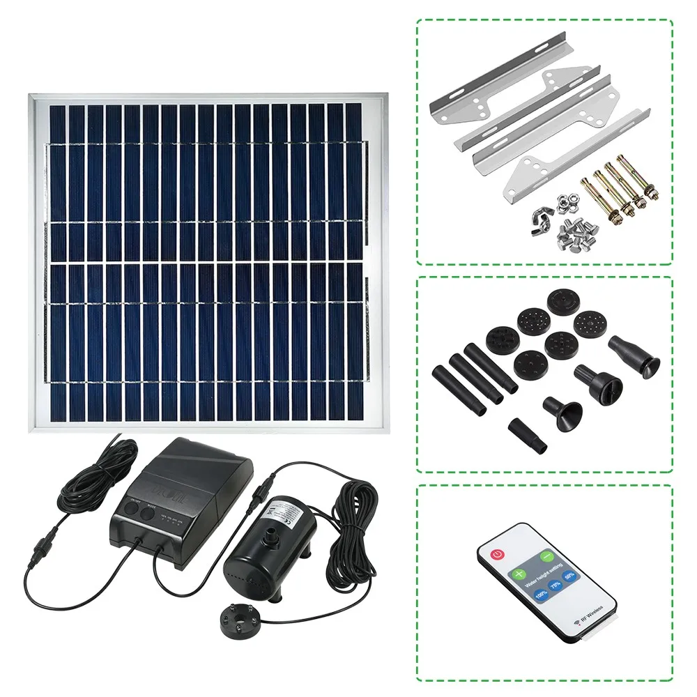 
10V/15 W solar pump with battery solar water pump garden park water fountains landscape pool outdoor DC brushless decoration 