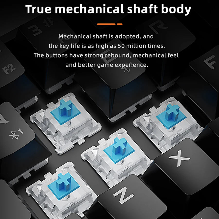 Программируемая Беспроводная механическая мини-клавиатура Jertech дальнего действия с голубыми зубьями 6 tastaur pink sakura hotswappable diy для ipad