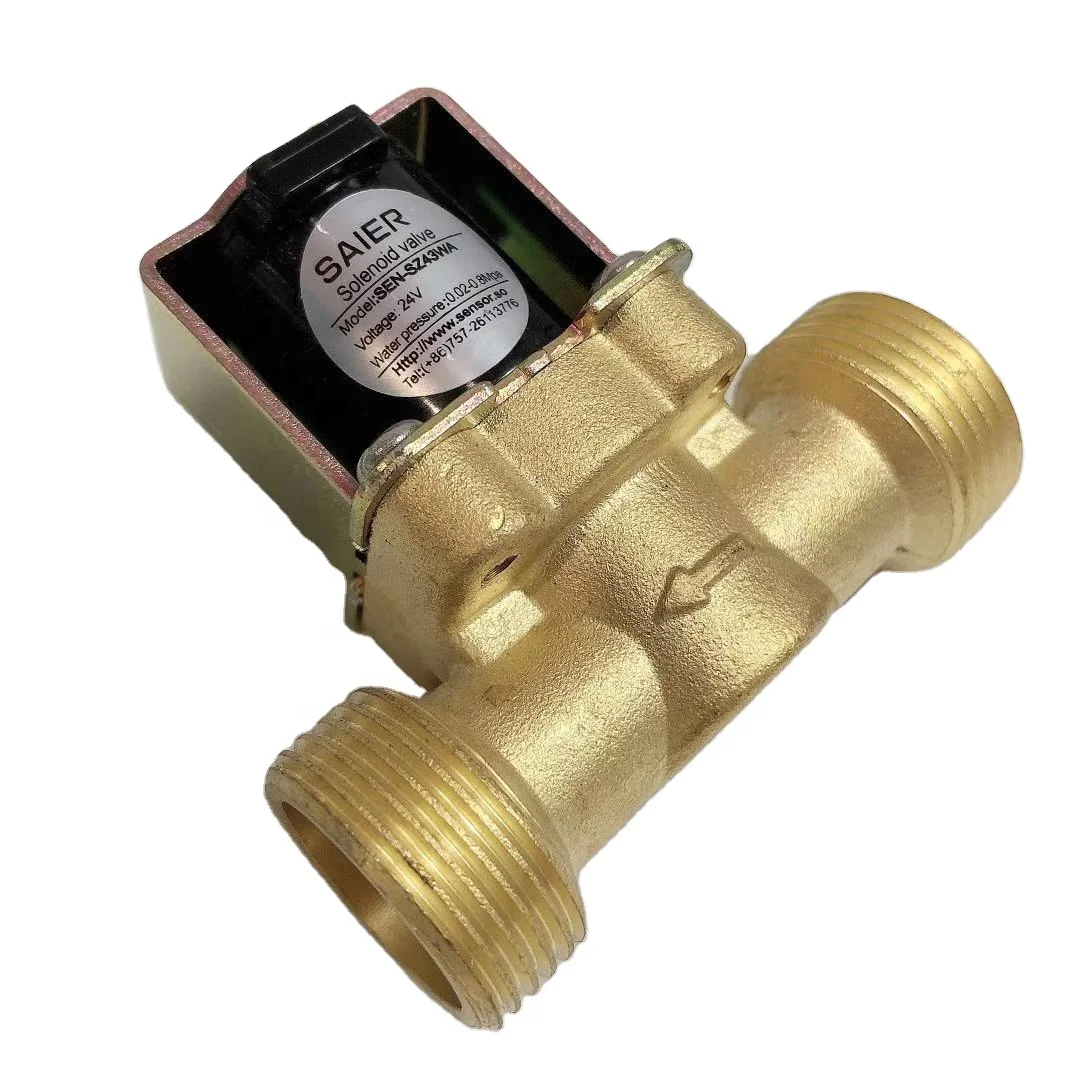 G3/4' Brass Electric Combination Valve One-Way Water Flow Switch High Temperature Water Solenoid Valve