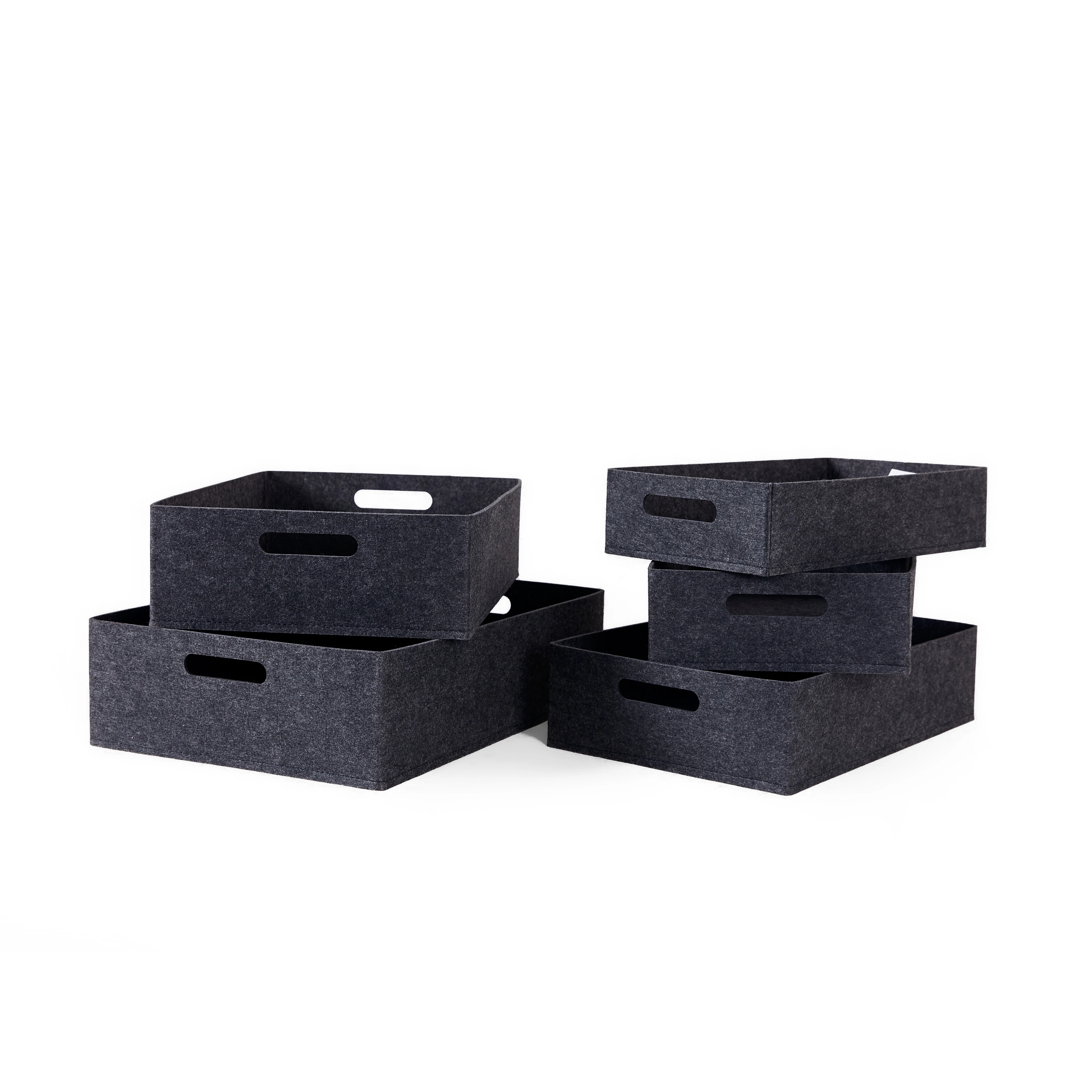 Eco-friendly hard felt basket multi-function storage felt boxes