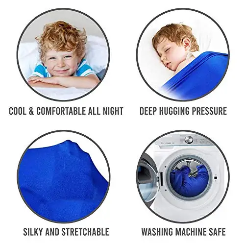 Soft Wrap Weighted Alternative Sensory Equipment Bed Sheet Sensory Compression Blanket For Autism