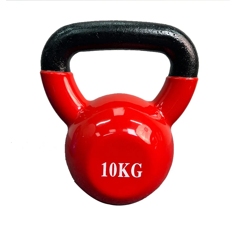 Wholesale promotion of multi color indoor fitness equipment with impregnated plastic kettlebells