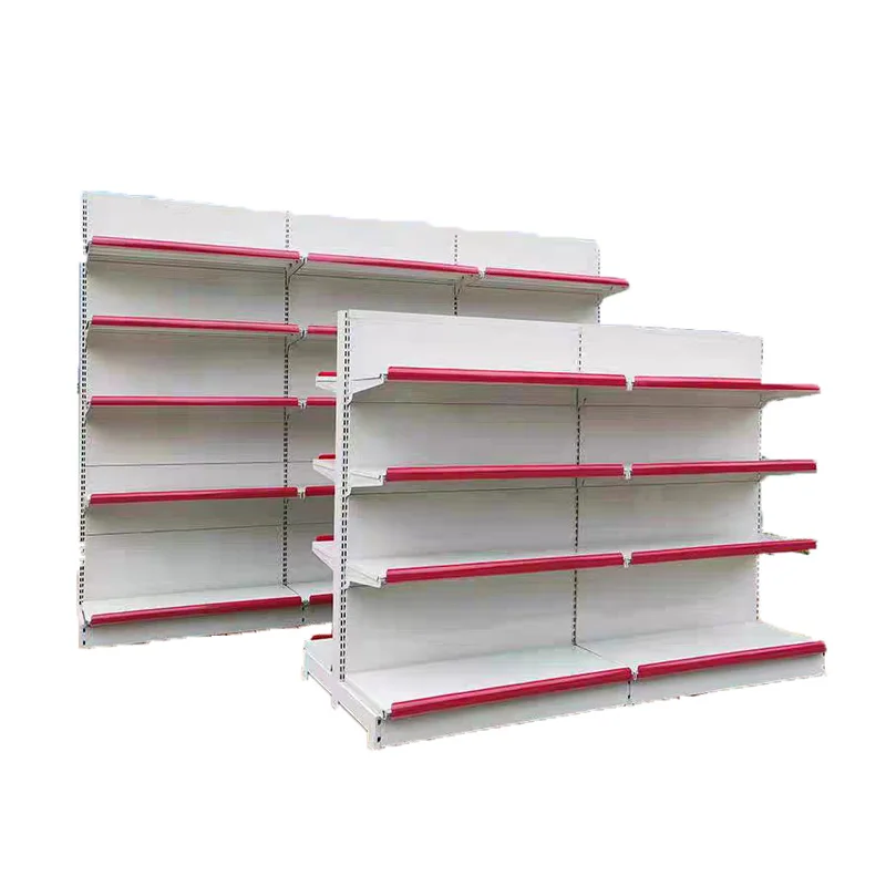 Leke Custom gondola shelving double-sided supermarket shelves display super market racks