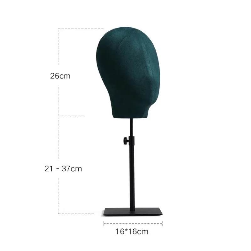 Velvet Fabric Cover Female Mannequin Head Decorative Vintage Style Holder Hat Holder Rack Storage Wigs Show Display Stand