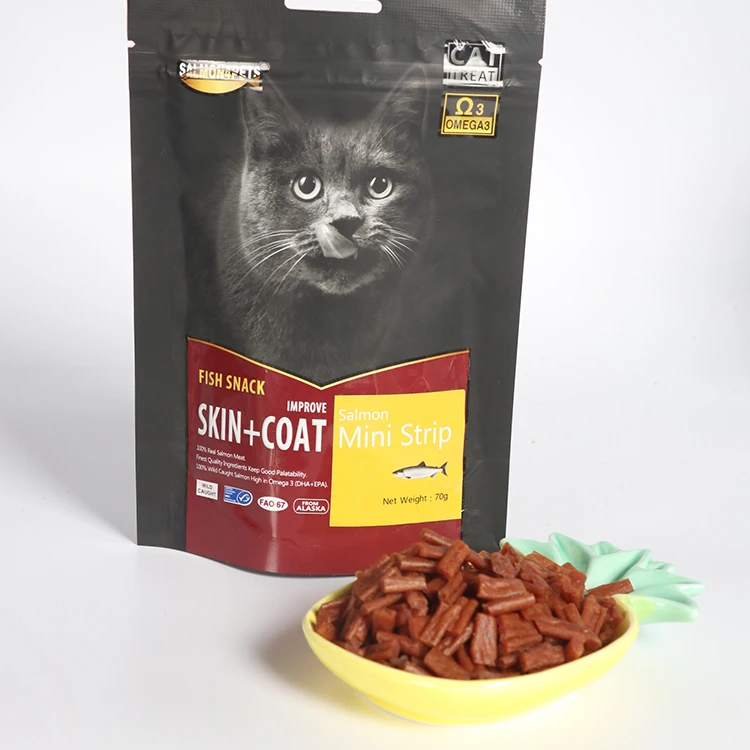 
Meo Cat Food Salmon Soft Stick Air Dried Alaska Salmon Cat Treat Pet Ready To Eat Salmon Snack 
