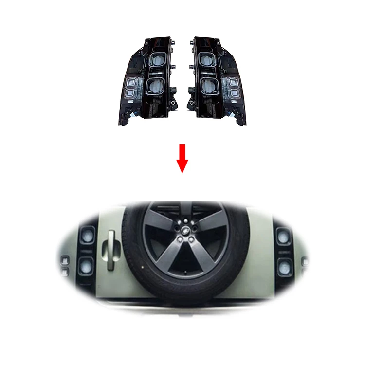 Upgrade full LED tail lamp back lamp tail light assembly for Land Rover Defender 2020-2023 rear light plug and play