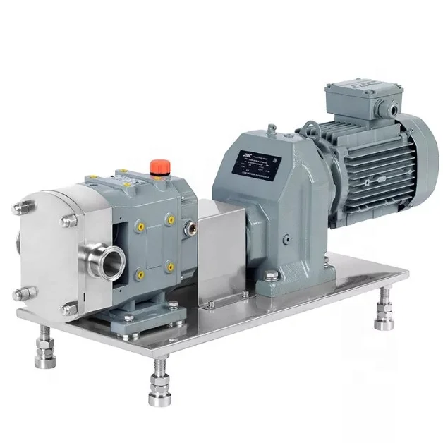 Stainless Steel Sanitation Rotary Lobe Pumps with wheels ,control box and cover