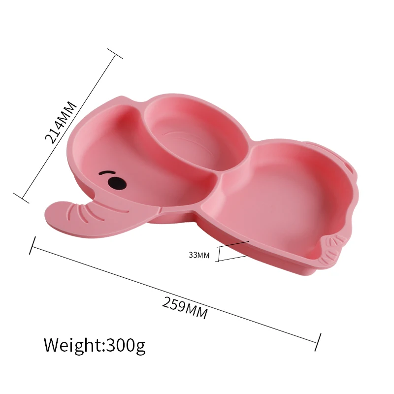 Leatchliving Baby Professional Manufacturer Top Quality With Suction Cup Silicone Baby Dinner Feeding Food Plate Dish