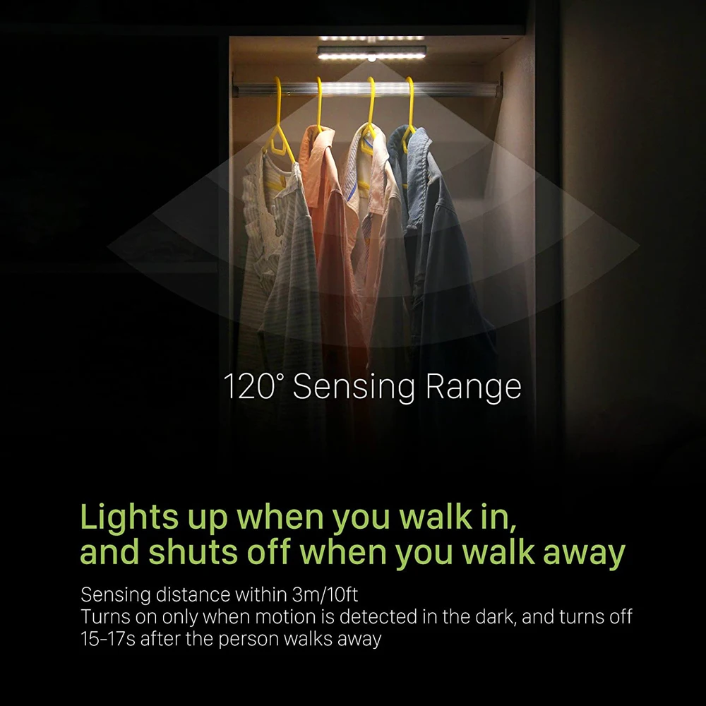 Mini slim LED night light battery operated pir motion sensor led lights for cabinets stair