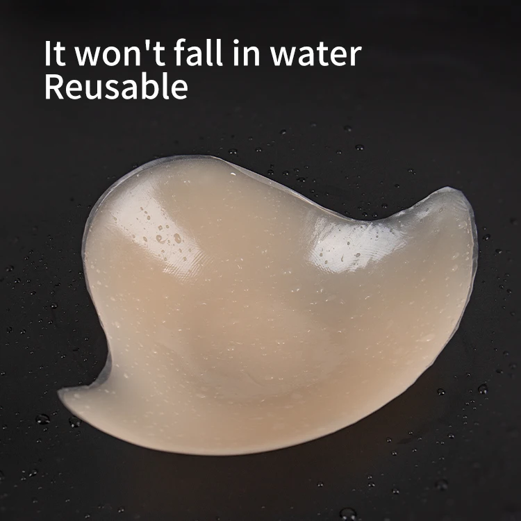 stick on silicone bra cups matte opaque gather breast invisible seamless adhesive silicone bra