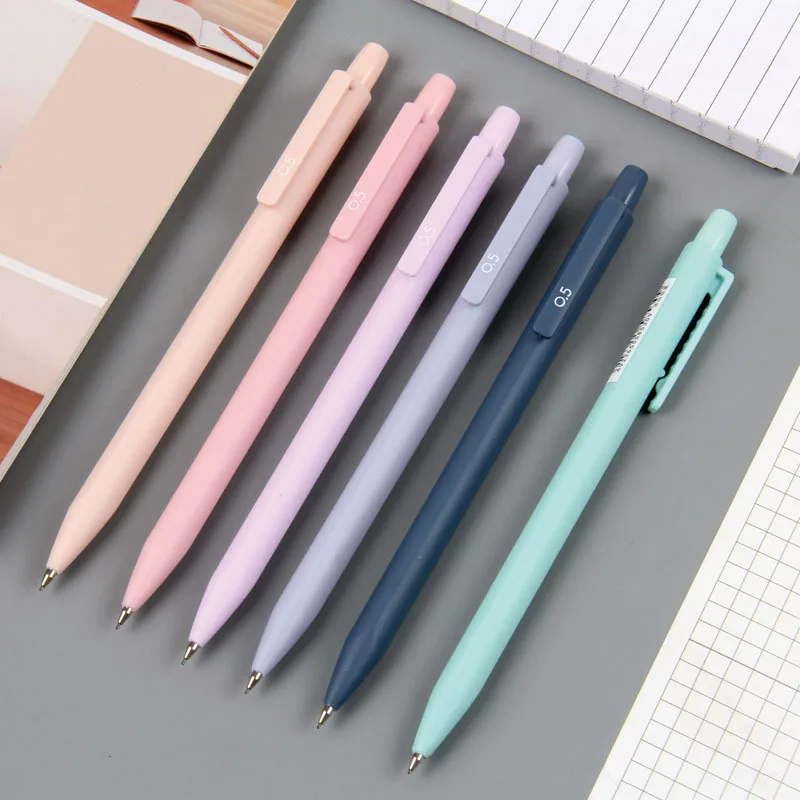 Morandi Active Pencil Triangle Color Pen 0.5/0.7 Simple Automatic Pen Creative Stationery Glitter Mechanical Pencil