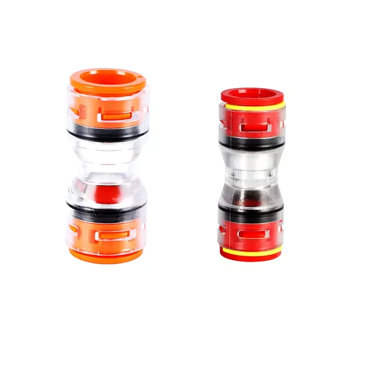 Portable tube fitting coupling micro duct straight fitting fiber optic connector