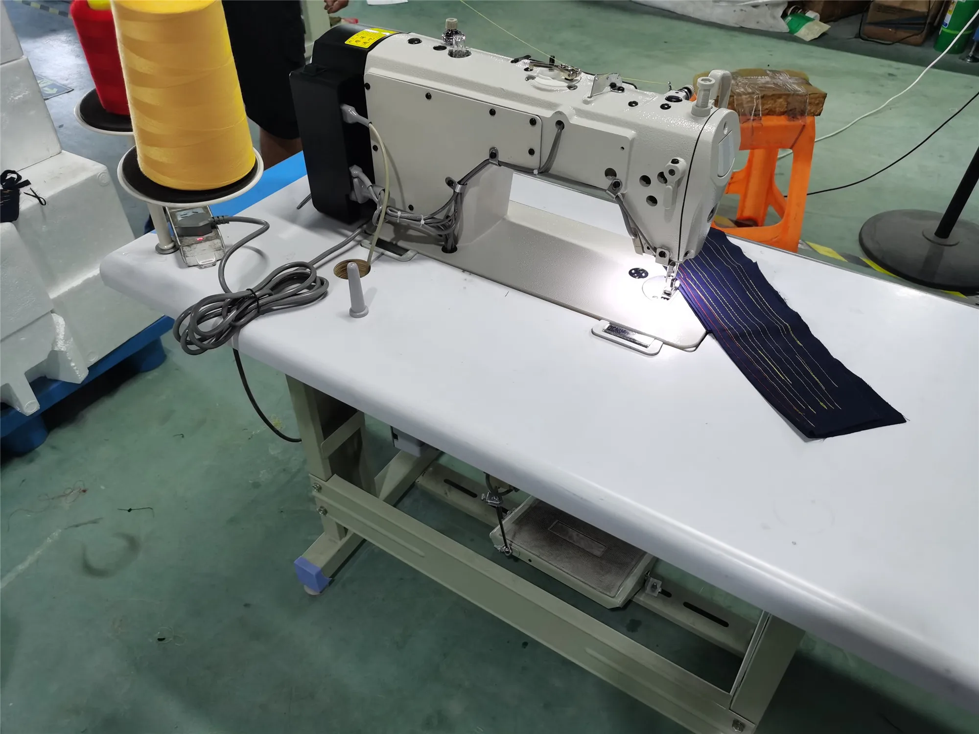 Jukky 8700 Long Arm Sewing Machine High Speed Industrial 220V New Lockstitch Garment Dress Coudre Core Motor