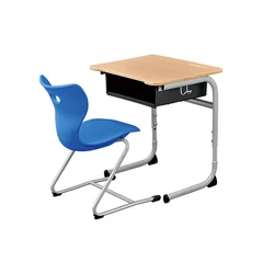 Economic School Furniture Student Desk and Chair Set for Classroom
