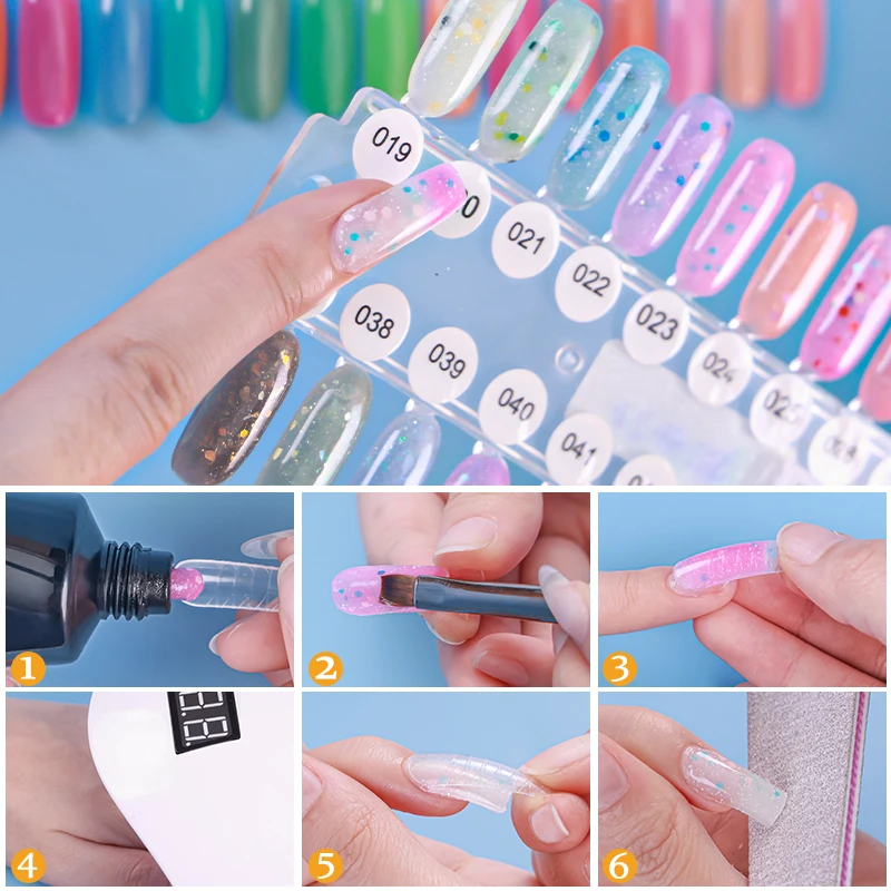 42 Colors Acrygel Temperature changing  UV Gel Poli Acrylic Poligel Nail Extension Luminous glow in the dark Poly Gel