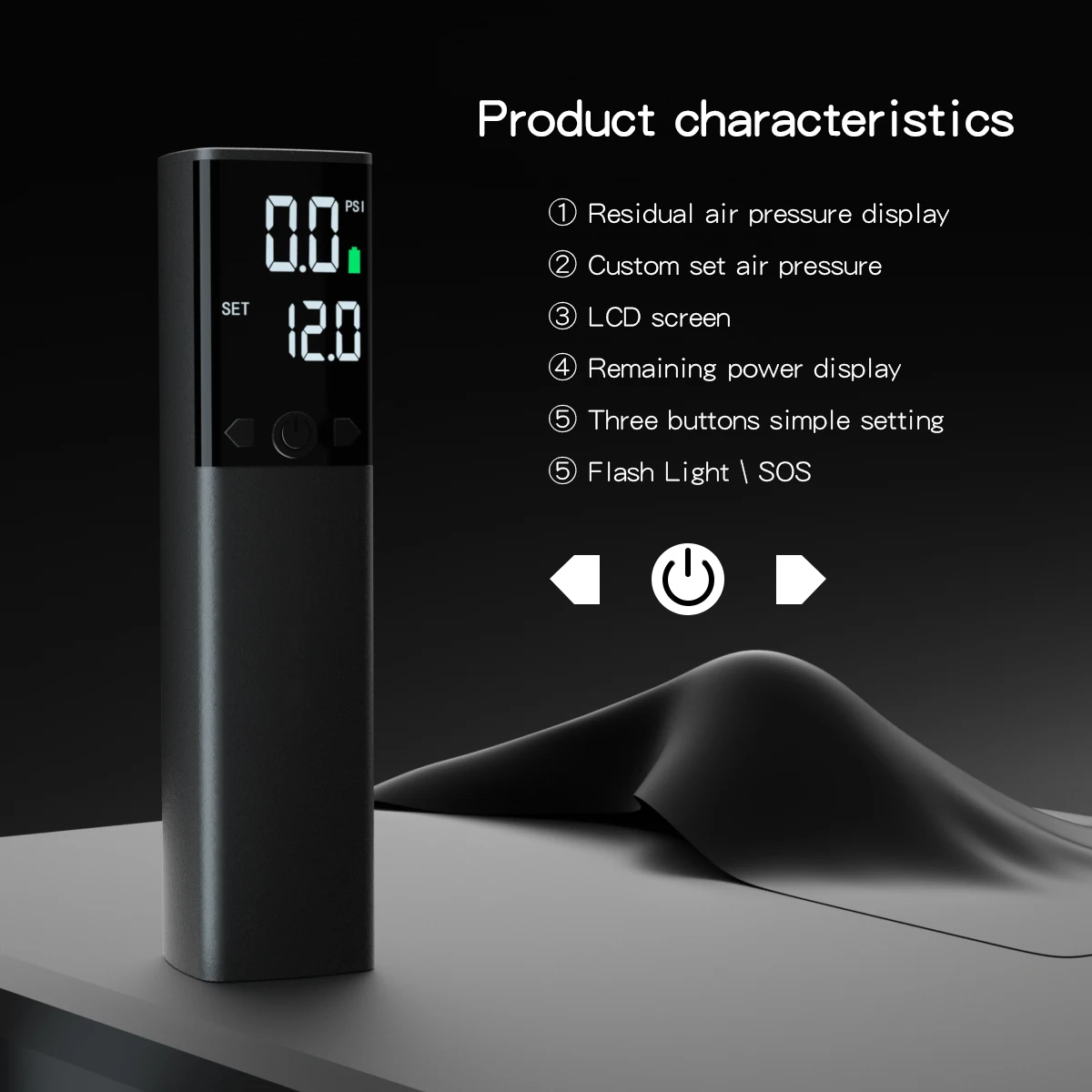 2000mAh Car Air Compressor 3.7V 140PSI Electric Wireless Portable Tire Inflator Pump for Motorcycle Bicycle Boat AUTO Tyre Balls