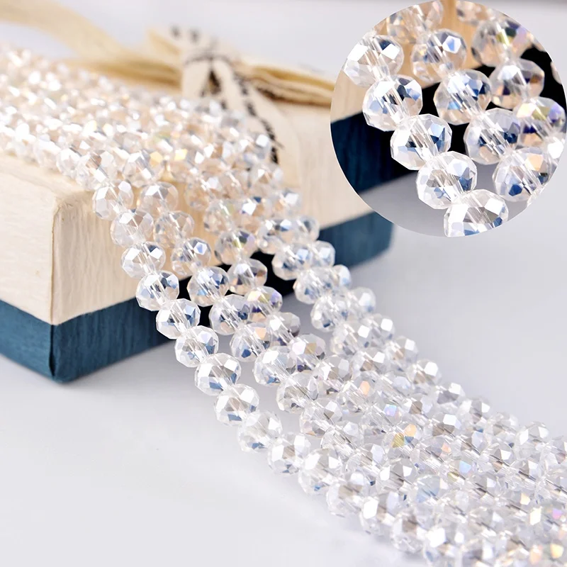 Colorful Glass Beads Crystal Jewellery Rondelle Beads