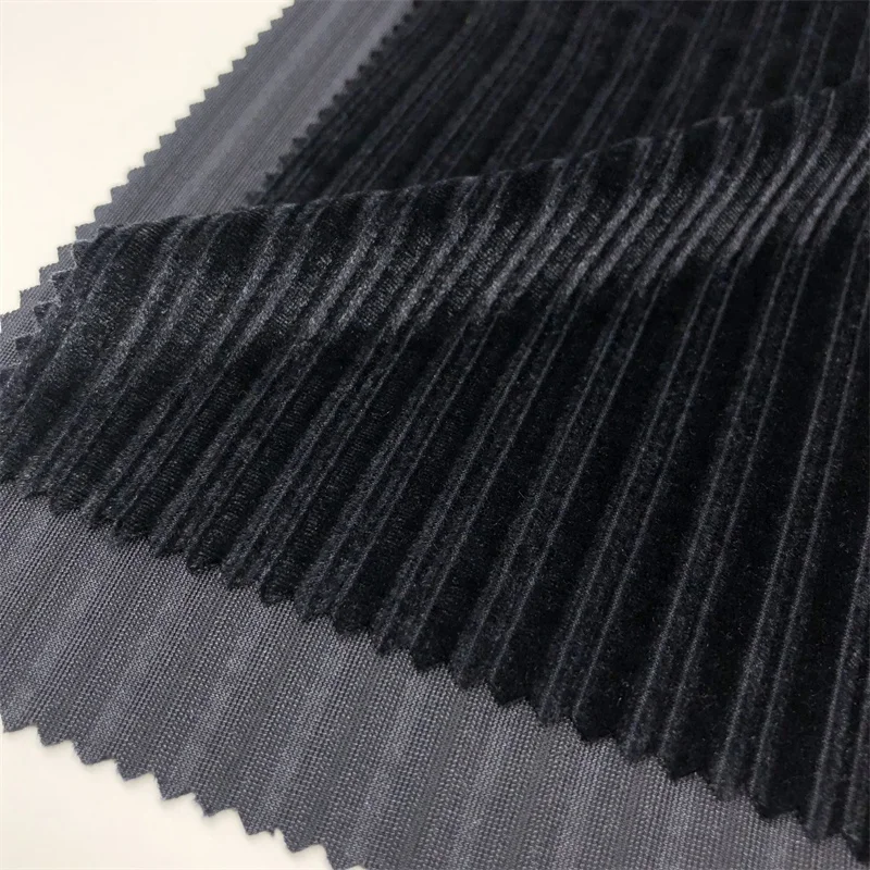 China Factory 92% Polyester 8% Spandex Velvet Elastic Corduroy Velvet fabric For Sofa Home Textile Garments