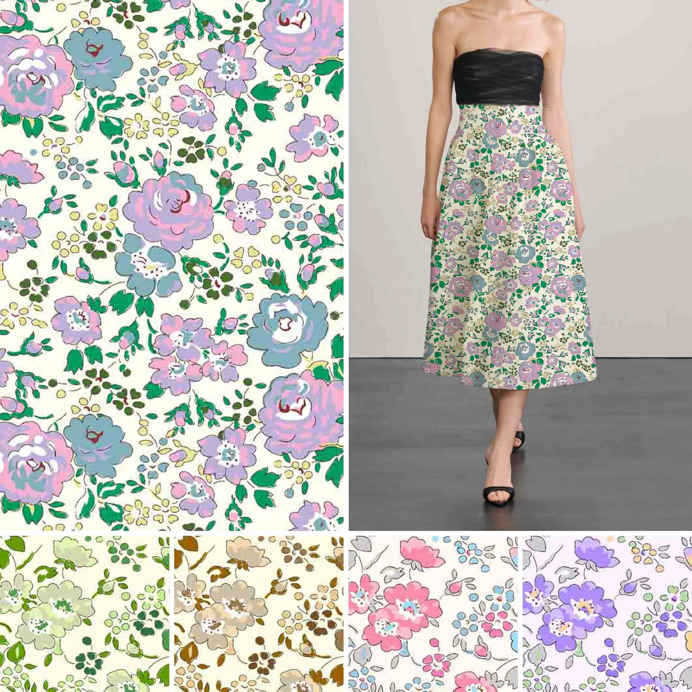 Wholesale high-quality lightweight modal flower blend organic tencel lyocell fabric for shirt