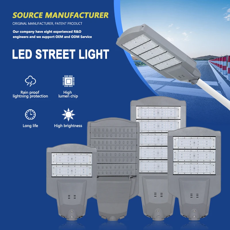 Alltop Manufacturers New Design Outdoor Waterproof Ip65 Housing Ac Energy Saving Aluminum 100w 150w 200w 250w Led Street Lights