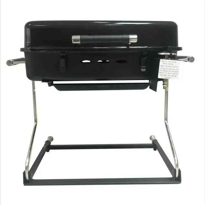 Black Simple Round Gas bbq grills outdoor Easily Cleaned Iron RV04