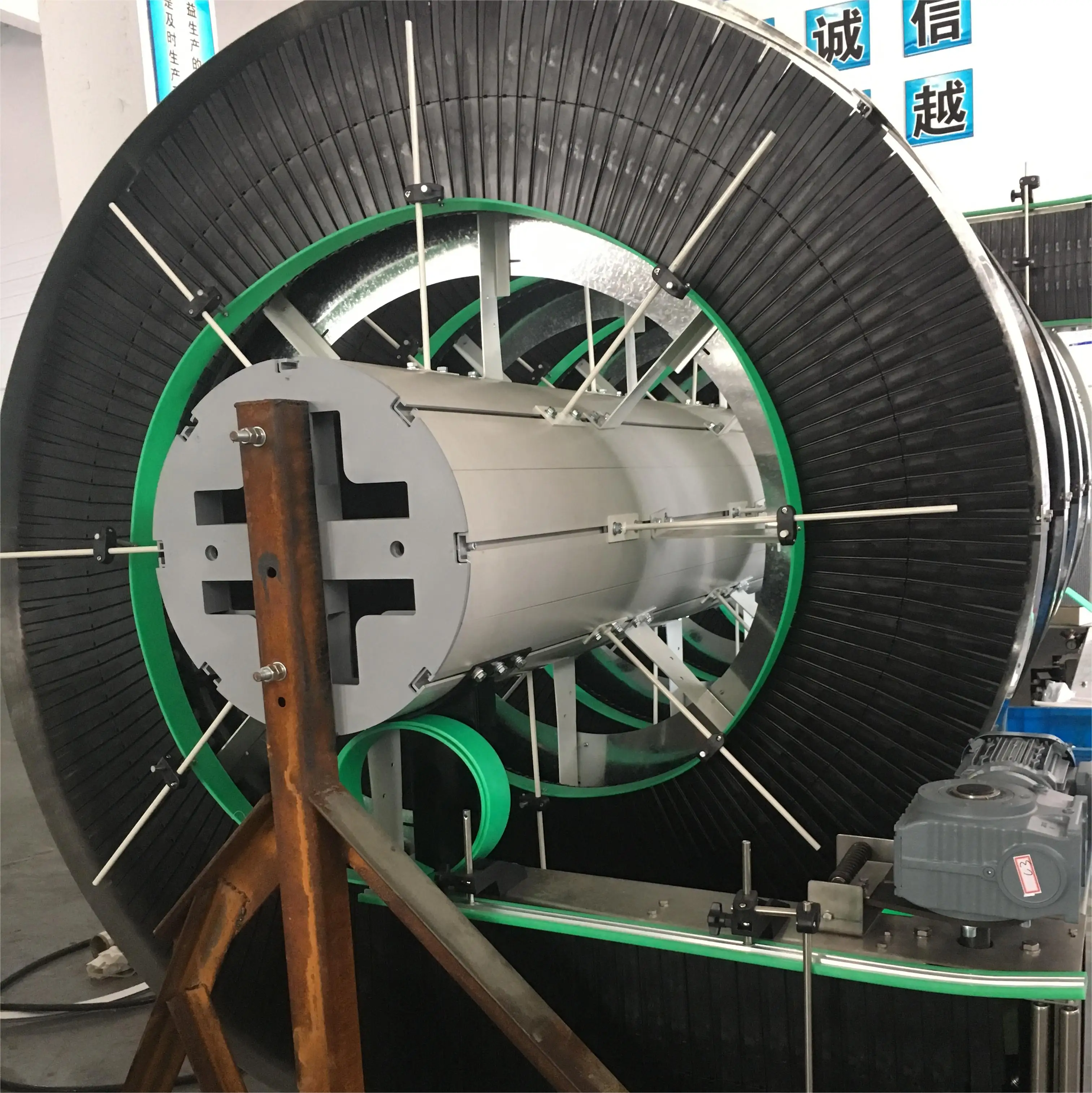 mild steel profile material powered spiral conveyor to delivery goods