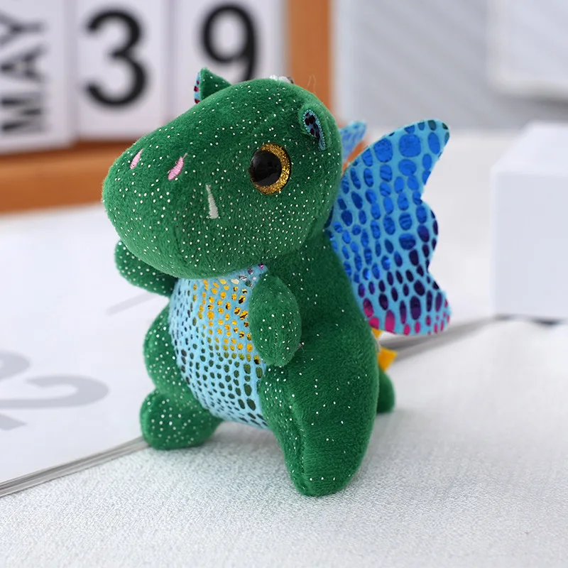 2024 New Year Of The Dragon Cute Dinosaur Plush Toy Flying Dragon Pendant Soft Stuffed Doll Keychain Backpack Car Bag Key Ring