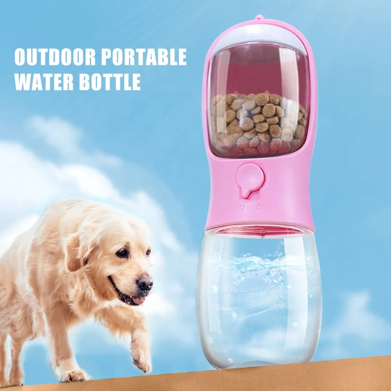 Multifunctional 2 in 1 pet travel water bottle portable dog water bowl for puppy