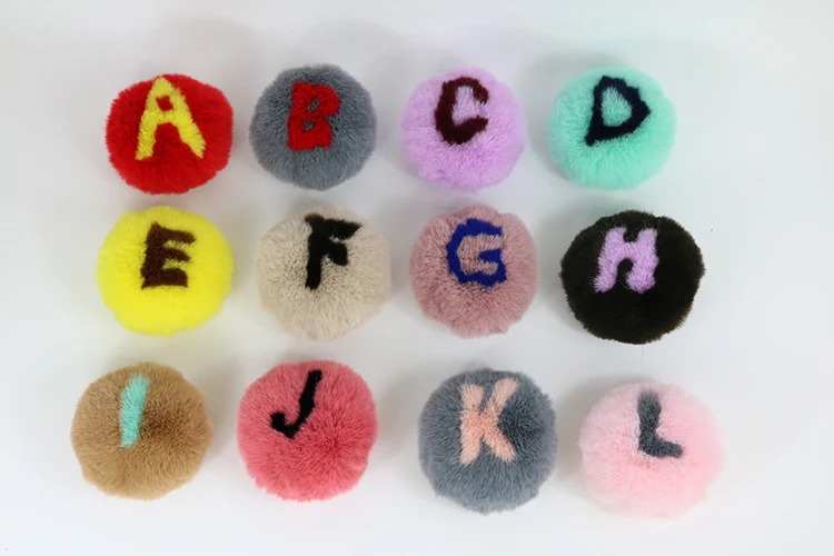  Puff Key Chain Red Silver Large Faux Fluffy Pompom Puff Ball Fur Ball Fur Ball Heart Pom Pom Key-chain