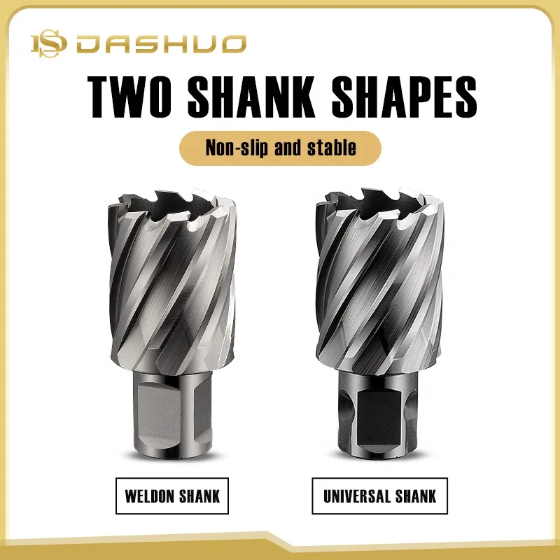 DASHUO HSS 12mm Annular Cutters  High Speed Steel Diameter  weldon 19 for Magnetic Drill Press
