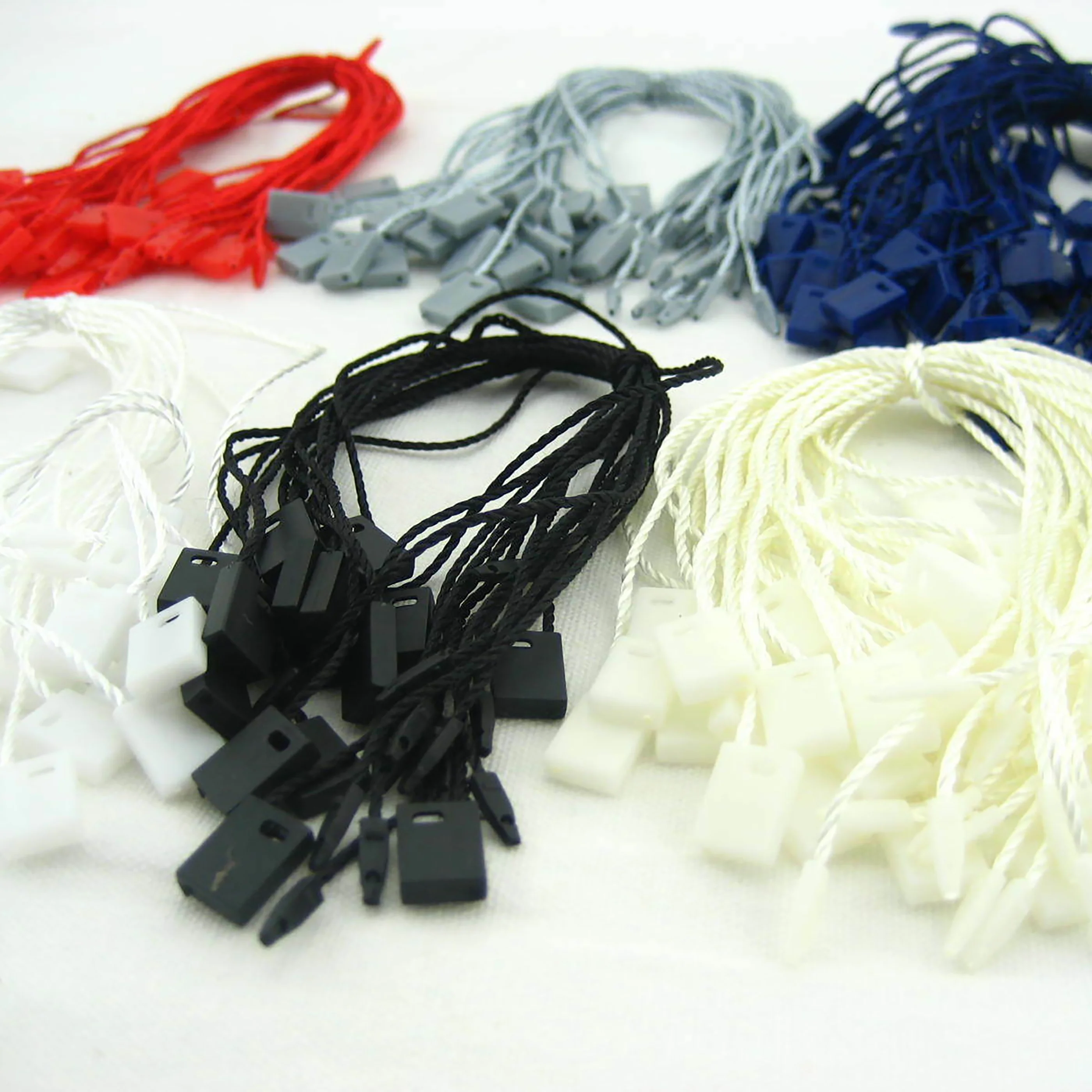 Custom Clothing Accessories Private Logo Shape Black String Hang tag Paper tag String for Garment Tags