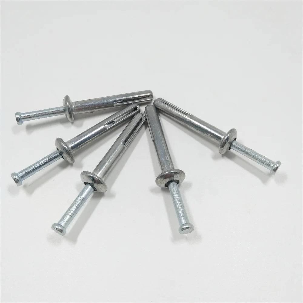 Galvanized Zinc Alloy zamac Mushroom Head Nail Hammer drive pin Anchors
