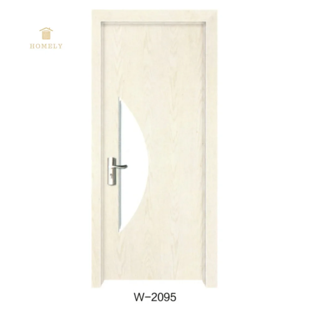 Customized pvc Lamination on Cheap Core Internal pvc Coated Wood Room Doors for Bedroom