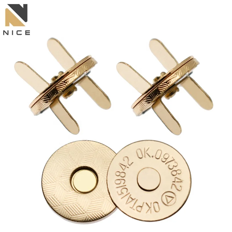 Factory Wholesale Metal Magnet Snaps Button buckle Handbag Garment Hardware Strong magnetic Single Rivet stud Magnet buttons