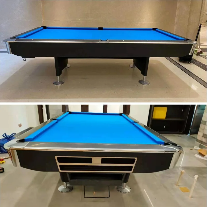 Wholesale Guangzhou Classical 4th Generation Solid Wood 9ft Indoor Stone Slate Billiard Pool Table With Ball Return System