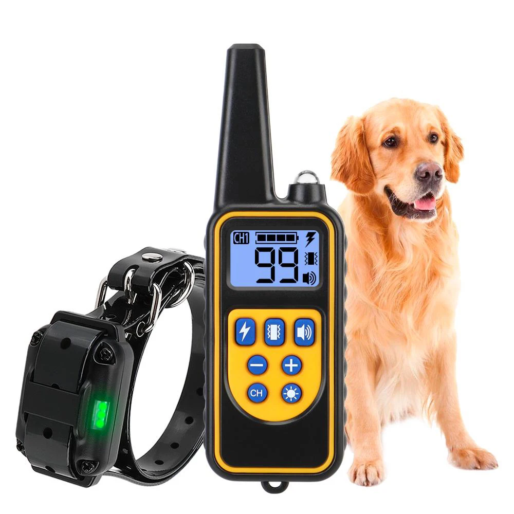 
Collar Rechargeable Electric With LCD Display for All Size Waterproof Remote Control Pet Dog Training Bark stopper 