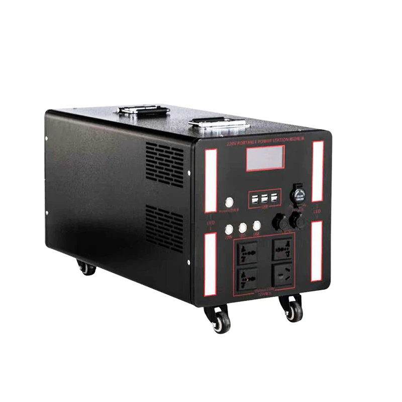 Outdoor 220v mobile energy storage power portable ups uninterruptible solar charging station high power emergency