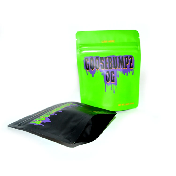 Custom Printed Logo Plastic Mylar Seed Smell Proof Edible Cali Packs 3.5g Packaging Bag With Zipper