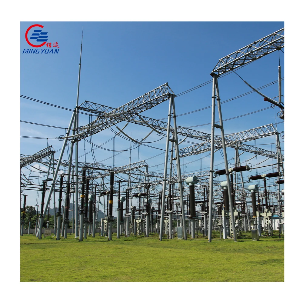 Электрическая подстанция, трубчатые стальные конструкции, трансформаторные подстанции