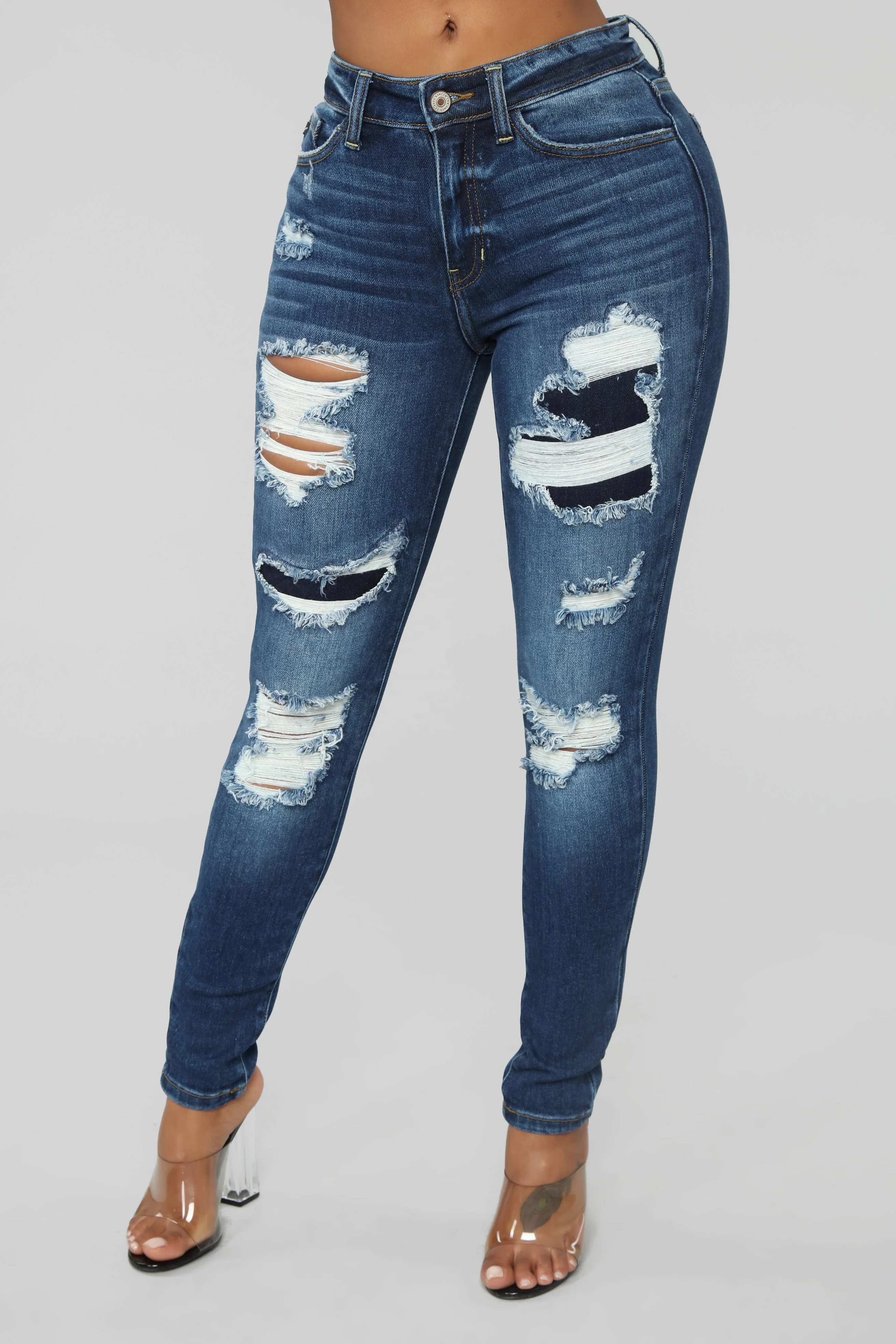 China manufacturing high rise distressed denim pant jean trousers for women