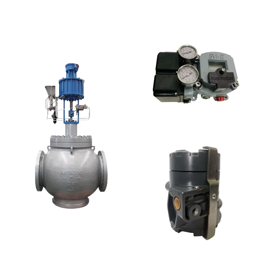 Globe Valve With  Masoneilan SVI2-AP Series Valve Positioner and Fisher 846 Electro Pneumatic Transducer