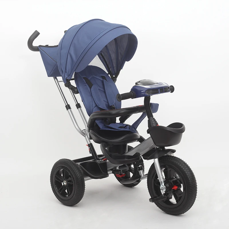 Foldable 4 in 1 Child Toddler Tricycle 3 Wheel Kids Trike Bike Kids Baby Tricycle Trike for Kids Children 1-6 Year Old