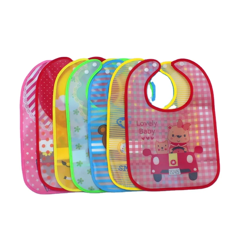 
Baby Bibs EVA Waterproof Bibs Baby Cartoon Feeding Cloth Children kids Apron 
